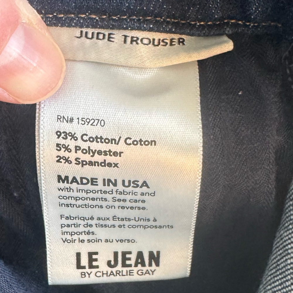 Le Jean Jude Wide Leg Trousers Blue Denim Jeans Womens size 31 - Picture 7 of 7